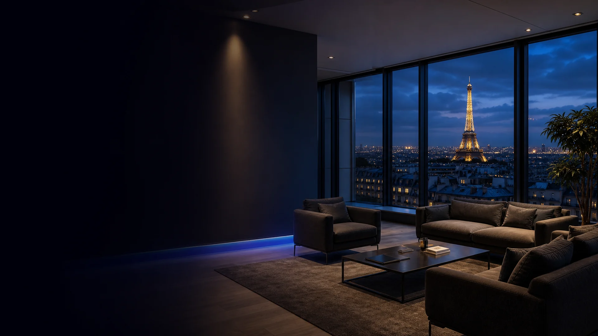 Espace de rendez-vous contemporain avec vue sur Paris