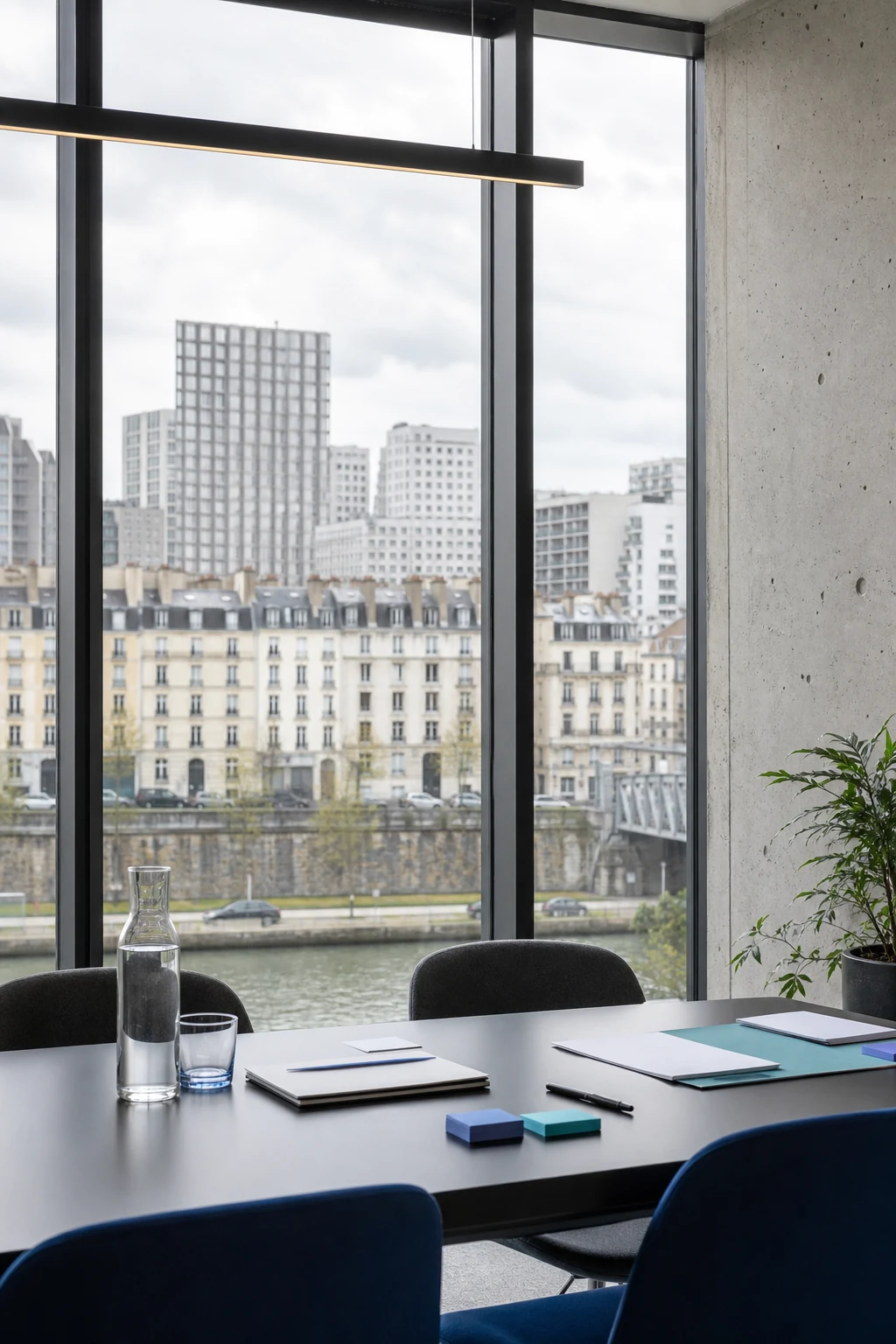 Vue d’un bureau contemporain à Paris